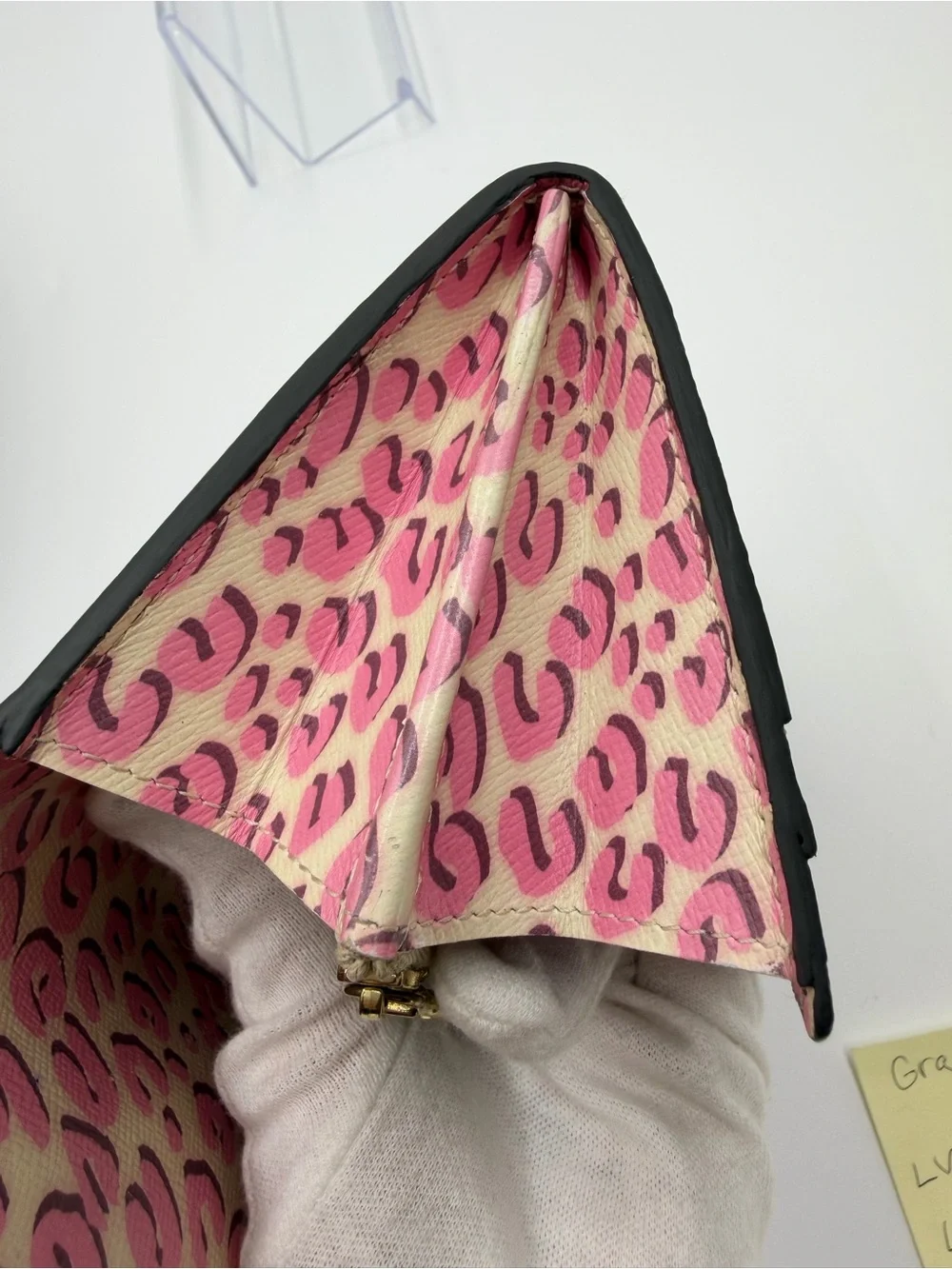LV Limited Edit Sarah Sprouse x Monogram Wallet w/Pink Leopard Interior Full Set - Picture 11 of 16